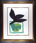 ジョルジュ・ブラック「緑の背景の黒い鳥」