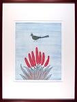 南桂子「鳥と赤い花」